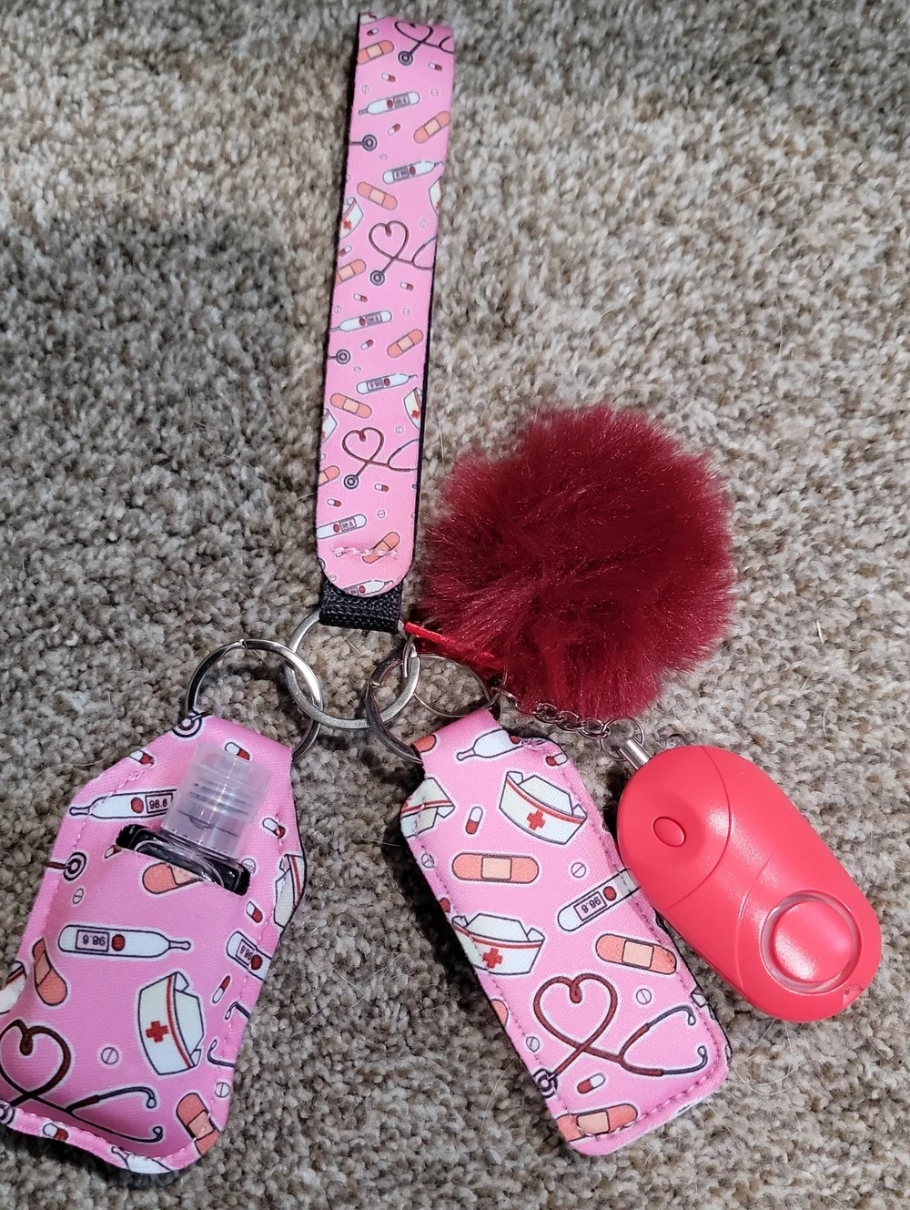 Keychain Sets: Zebra, And Nurse Designs